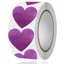 500 Stuks 1,5 Inch Valentijn Hart Stickers voor Kinderen en Volwassenen, Roze Glitters