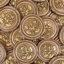 25 Stck Gold- und Bronze-Wachssiegel-Aufkleber, handgefertigte Umschlagsiegel, selbstklebende Wachsaufkleber fr Hochzeit, Party, Einladungen, U