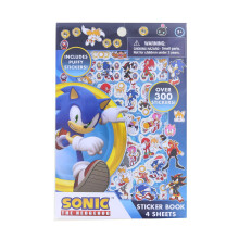 Innovatiiviset mallit Sonic The Hedgehog -tarrakirja | 4 arkkia | Yli 300 tarraa