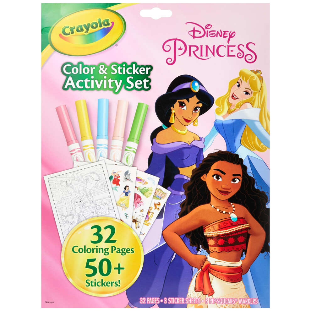 Crayola Color & Sticker Activity Set Princess (foldalope)-image-OPC-PM8QNHP-NEW