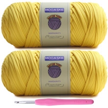 Mooaske 2-pak T-shirt h?klet garn til DIY strikning H?klet stof t?ppepose Dukker - 400 g tykt tykt garn til h?kling med polyester-spandex blandin