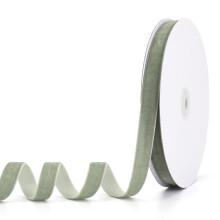 Pieaary Dusty Green Velvet Ribbon 5/8"""" x 20Yd, sopii erinomaisesti lahjapakkaukseen hiusrusetteihin seppeleiden tekoon h- ja joulujuhlakoristeluih