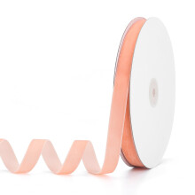 Pieaary Pfirsichfarbenes Samtband, 5/8 Zoll x 20 Yards, ideal fr Geschenkverpackungen, Haarschleifen, Krnze, Hochzeit und Weihnachtsfeier, Dekorati