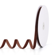 Pieaary Kaffeefarbenes Samtband, 0,9 cm x 20 Yards, ideal zum Verpacken von Geschenken, fr Haarschleifen, zur Herstellung von Krnzen, fr Hochzeite