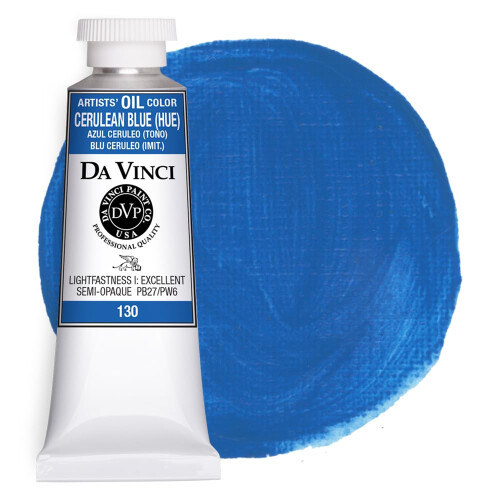 DA VINCI MALINGER Professionel kunstner oliemaling Cerulean Blue 37mL