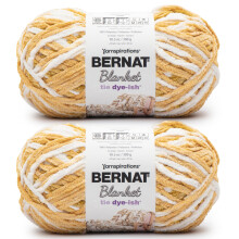 Bernat Blanket Tie Dye-Ish Golden Rays Garn - 2 Pack à 300 g - Polyester - #6 Super Bulky - 220 Yards