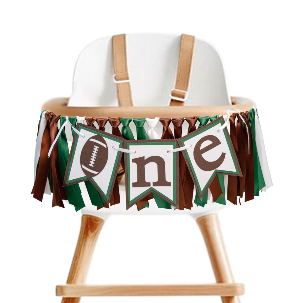 MUWEOL Football Highchair Banner - Football First/1st Party Decoration-image-OPC-PM8QP67-NEW