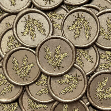 25 Stck Gold- und Champagner-Gold-Wachssiegel-Aufkleber, handgefertigte Umschlagsiegel, selbstklebende Wachsaufkleber fr Hochzeit, Party, Einla