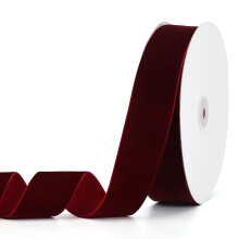 Pieaary Burgundy Velvet Ribbon 2"""" x 20Yd Erinomainen lahjapaketointiin hiusrusetteihin seppeleiden tekoon h- ja joulujuhlakoristeluihin (Burgundy