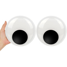 LotFancy Occhi finti giganti Occhi mobili autoadesivi da 7 pollici Occhi grandi per l'artigianato Adesivi in ???lastica Google Eyes per progetti