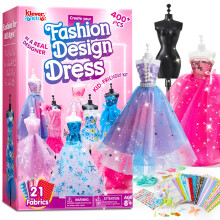 Fashion Designer Kit for Girls,Sewing Kit with 4 Mannequins,Creativity DIY Arts & Crafts Kit Learning Toys Sewing Kit for Kids-Girl Toys for Age 8 9