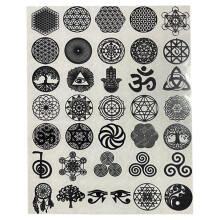 METAL ARTEM 35 kpl/er Flower of Life Metallitarra Geometria Orgone Pyramid Tarra Tarrat (musta)