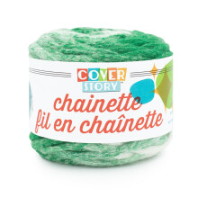 Lion Brand Yarn Titelgeschichte Chainette Yarn Kelly Green