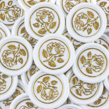 25 Stck goldfarbene und weie Wachssiegel-Aufkleber, handgefertigte Umschlagsiegel, selbstklebende Wachsaufkleber fr Hochzeit, Party, Einladung