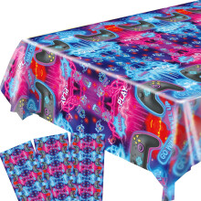 Idealmuzik 3 Pezzi Tovaglia per Videogiochi Tema del Gioco Decorazioni di Compleanno Forniture Tovaglia in plastica Tovaglia Rettangolare per Pis