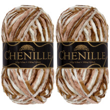 JubileeYarn Chenille-Garn  Kammgarn-Polyester  100 g/Strang  Lemuria  bunter mehrfarbiger Samt  Hkel- und Strickgarn  2 Strnge