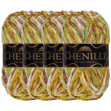 JubileeYarn Chenille-Garn  Kammgarn-Polyester  100 g/Strang  Summerland  bunter mehrfarbiger Samt  Hkel- und Strickgarn  4 Strnge
