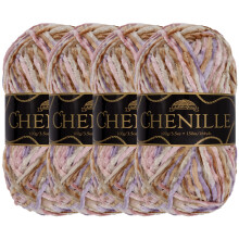 JubileeYarn Chenille-Garn  Kammgarn-Polyester  100 g/Strang  Xangdu  bunter mehrfarbiger Samt  Hkel- und Strickgarn  4 Strnge