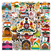 Intia Tarrat 50 Kpl Vinyyli Sarjakuva Intian tyyliset Tarrat Vesipullolle Rullalaudalle Scrapbooking Kannettavat autot Polkupyrt Moottoripyrt Kit