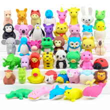 GOMMIMEOR Dierenwisser voor Kinderen 45 Stuks Schattige Mini Potloodwisser Set Puzzel Desk Huisdieren