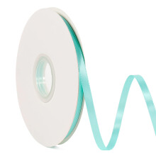 Aqua Blue 5/8"""" X 50 Jards Yksivrinen satiininauha Kaksipuolinen korkeatiheyspolyesterikangasnauha lahjojen krimiseen Hjuhlaksityt Hiusrusetit