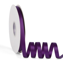Violetti 3/8"""" X 50 Jaardia Yksivrinen satiininauha Kaksipuolinen korkeatiheyspolyesterikangasnauha lahjojen krimiseen Hjuhlaksityt Hiusruseti