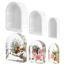 KISREL Stampi in resina di grandi dimensioni Stampo in silicone ad arco per resina epossidica Stampo grande per la conservazione dei fiori Stampi
