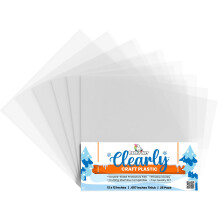 Bearly Art Duidelijk Craft Plastic - Kristalheldere acetaatplaten voor ambachten 12x12 - .007"""" - BPA-vrij - Compatibel met Cricut en meer - 25 P