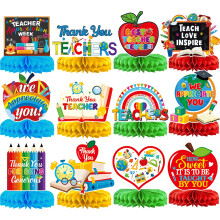 12 stk L?rer p?sk?nnelse borddekorationer Honeycomb centerpieces Tak L?rere bord centerpieces L?rer p?sk?nnelse dekorationer til l?rerens dag fes