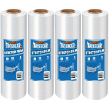 TAPEBEAR Stretch Wrap Film 15"""" x 760Ft Shrink Wrap Roll Industrial Strength Clear Plastic Wrap Heavy Duty Self-Adhering Cling Wrap for Furniture Mo