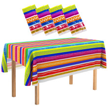 4E's Novelty Fiesta Tovaglia in plastica Confezione da 4 54x108 Tovaglia usa e getta per Cinco De Mayo Articoli per feste Tema messicano Complean