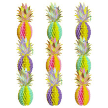 EAEDMY 9Pak store ananas midterstykker til bord Luau festdekorationer Hawaiian Hawaii ananas fest dekoration bordplade eller h?ngende dekoratione