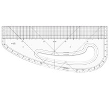 KEARING patentiertes 16-Zoll-Master-Lineal aus Acryl mit imperialem Muster, Mehrzweck-Lineal fr franzsische Kurven, Vary-Form-Kurvenlineal, Hftmes