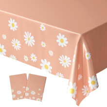 Blue Orchards Copritavolo Daisy (confezione da 2) - 54""x108"" XL - Decorazioni per feste Boho Daisy Daisy Baby Shower Forniture per feste floreali