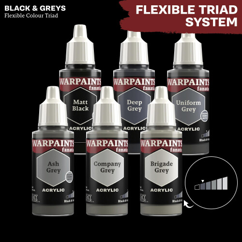 The Army Painter Deep Grey Warpaints Fanatic 18ml Ακρυλικό Χρώμα 1