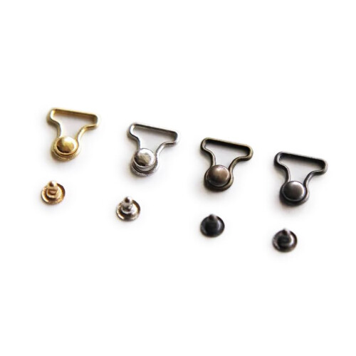6mm/0.24'' (Inner Diameter) Super Tiny Overall Buckles and Studs Doll Mini Buckles for Doll Sewing Projects (20PCS) (Bronze)
