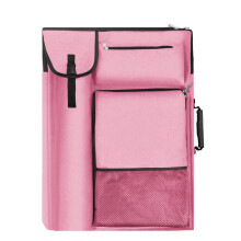 TreochtFUN Art Portfolio Case 18 X 24 Art Portfolio med rygs?k & mulepose til kunstv?rk medium Art Case St?rrelse Bright Pink (Neon Pink).