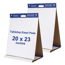 Comix Almohadillas adhesivas portαtiles para caballete de mesa, papel de rotafolio de 20 x 23 pulgadas para profesores, papel de caballete autoad