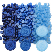 Hellblaue Wachssiegelperlen, 300 Stck, blaue Mischung, Siegelwachsperlen fr Wachssiegelstempel, meeresblaue Wachssiegelperlen, Set mit 3 Farben