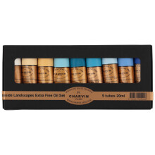 Charvin Extra Fine Profi-Knstler-lfarben-Set mit 9 Meereslandschaften  20 ml  dreifach gemahlen fr Gltte, reichhaltige Textur, lichtbestnd