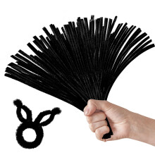 100 STKS Zwarte Pijpenragers Pijpenragers Craft Bulk Zwarte Pijpenragers voor Haar