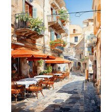 PRASIO Paint by Numbers Kit til voksne Begynder Landskab Voksen Paint by Number Kits p? l?rred DIY Akryl akvarel oliemaling efter nummer til voks