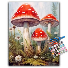 Offito Kit di pittura con i numeri per adulti - Kit di pittura con i numeri per adulti su tela per principianti Kit di pittura con numeri a olio
