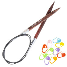 KnitPro Dreamz cirkul?re strikkepinde 32 tommer St?rrelse 10,75 (80 cm 7,00 mm) med 10 farverige stingmark?rer