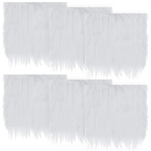Fuskplstyg Jul Vinter Fyrkanter Shaggy Pls Tyglappar Vit 10x10 tum fr DIY Hantverk Hobby Halloween Vinterkostymdekoration