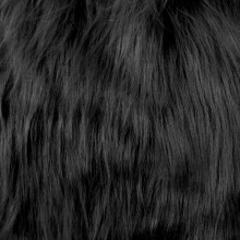 Faux Fur Stof Jul Vinter Firkanter Shaggy Pels Stof Patches Sort 18x40 tommer til DIY Craft Hobby Halloween Vinter kostume dekoration