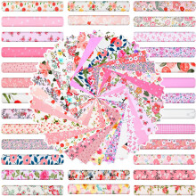 Tatuo 30 st 10"""" quiltande bomullstyg fyrkantiga blommor frskurna tyger fyrkantiga ark fr smnad Scrapbooking DIY Craft Patchwork (rosa blommor