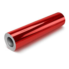 VViViD Rollo de vinilo adhesivo permanente para manualidades, color rojo cromado brillante DECO65, para Cricut Silhouette y Cameo (rollo de 100 p