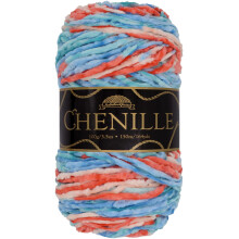 JubileeYarn Chenille-Garn  Kammgarngewicht  100 g/Strang  Hyperborea  bunter mehrfarbiger Samt  Hkel- und Strickgarn  1 Strang