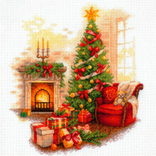 RIOLIS - Christmas Serenity 2265 Kerstborduurpakketten 11""x11 Borduurpakketten voor beginners en gevorderden Borduurpakketten voor volwassenen Co